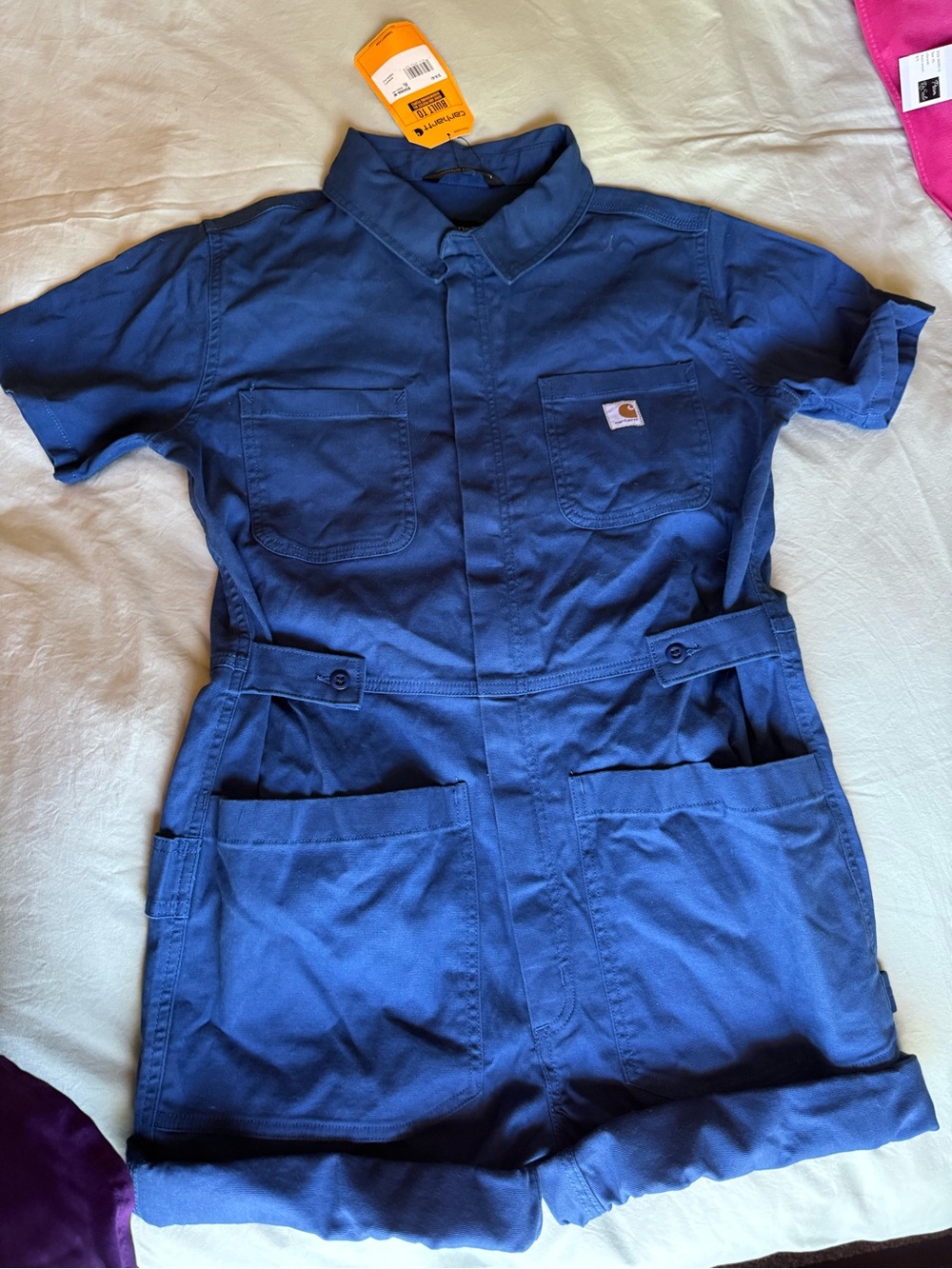 Carhartt Navy Short Sleeve Workwear Romper - Picture 2 of 4